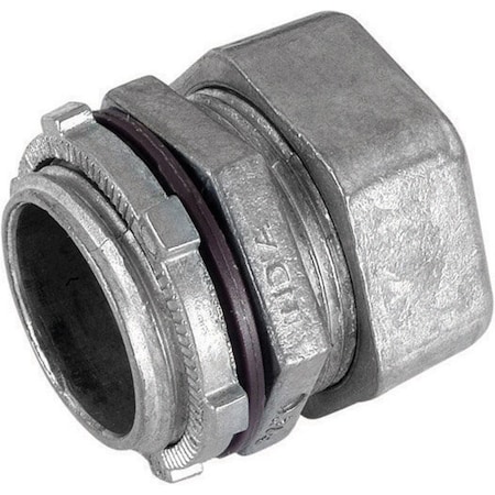 Gampak EMT Connector, Compression, Steel, Red 02-54853